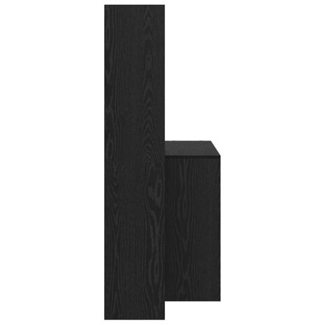 Bureau met plank met opslag Zwart eiken 138.5 x 55 x 143 cm Bewerkt hout 4