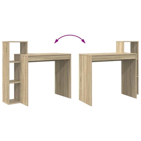 Bureau met Opbergruimte Sonoma Eiken 100x40x90 cm Gelaagd Hout 7