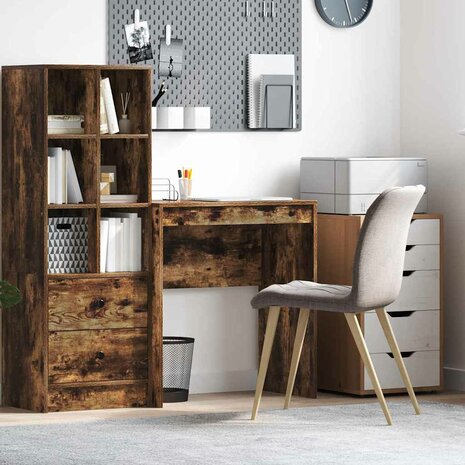 Bureau Gerookt Eiken 70x40x76 cm Geengineerd Hout 1