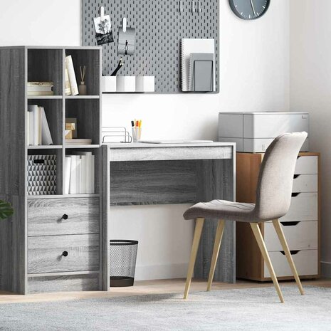 Bureau Grijs Sonoma 80x40x76 cm Houtcomposiet 1