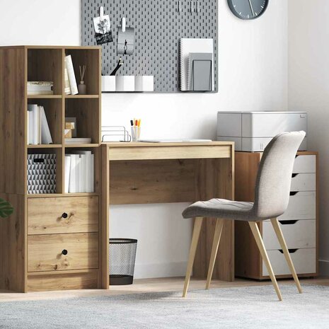 Bureau Artisan Eiken 80x40x76 cm Gelamineerd Hout 1
