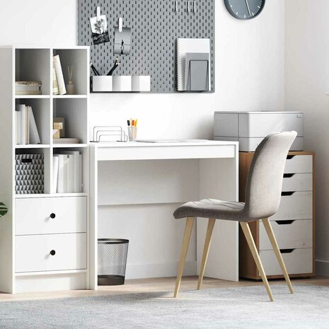 Bureau Wit 90x40x76 cm Gelaagd Hout 1