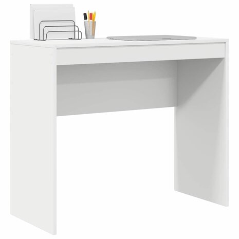 Bureau Wit 90x40x76 cm Gelaagd Hout 2