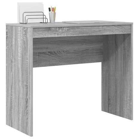 Bureau Grijs Sonoma 90x40x76 cm Gelaagd Hout 2