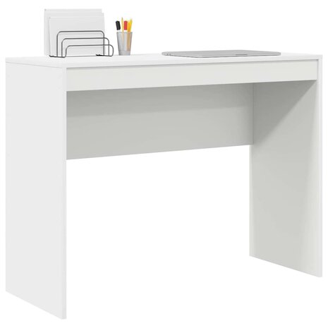 Bureau Wit 100x40x76 cm Geengineerd Hout 2