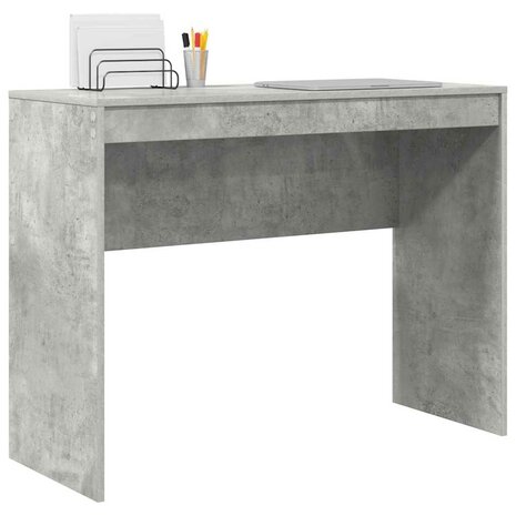 Bureau Betongrijs 100x40x76 cm Gelaagd Hout 2