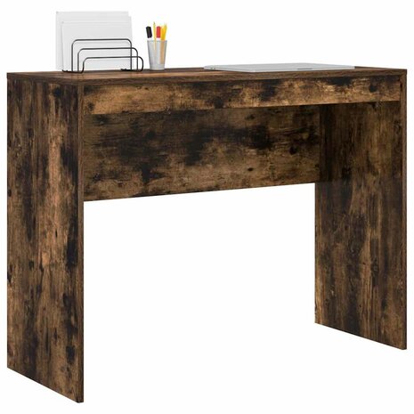 Bureau Gekookt Eiken 100x40x76 cm Gelaagd Hout 2