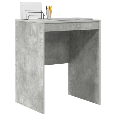 Bureau Beton Grijs 60x50x76 cm Gelaagd Hout 2