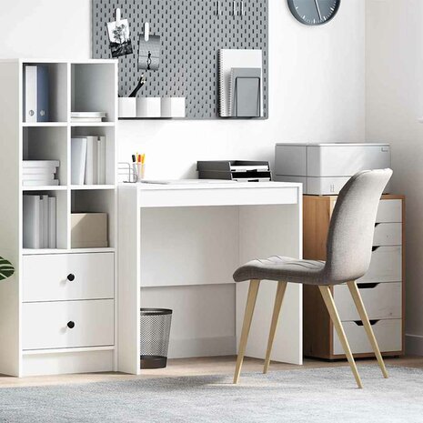 Bureau Wit 80x50x76 cm Kunststof Hout 1