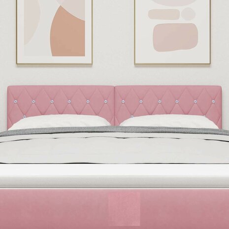 LED Hoofdeinde met Kristalknop Roze 80 cm Velvet 3