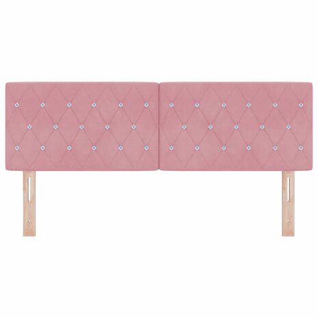 LED Hoofdeinde met Kristalknop Roze 80 cm Velvet 4