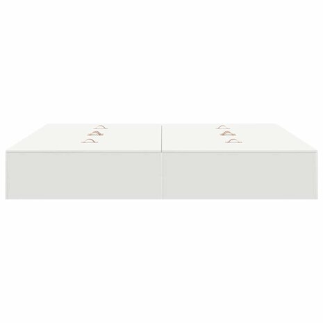 Bedframe met opbergruimte wit 200x200 cm 6