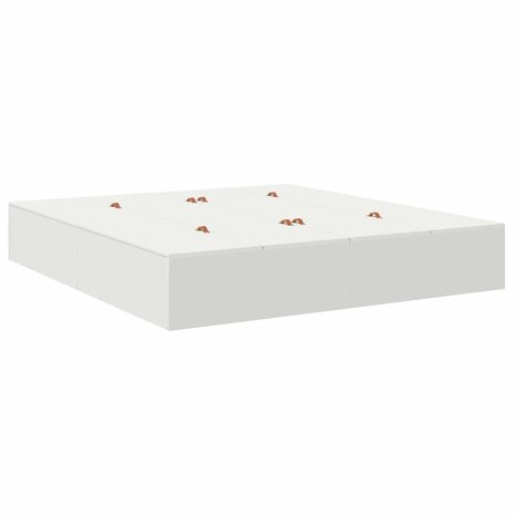 Bedframe met opbergruimte wit 200x200 cm 7