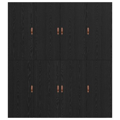 Bedframe met opbergruimte zwart eikenkleurig 200x200 cm 8