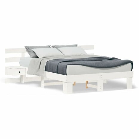 Bedframe met lade Wit 150 x 200 cm Hout 3
