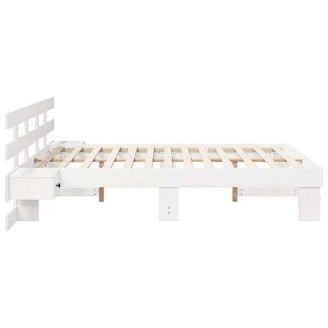 Bedframe met lade Wit 150 x 200 cm Hout 6