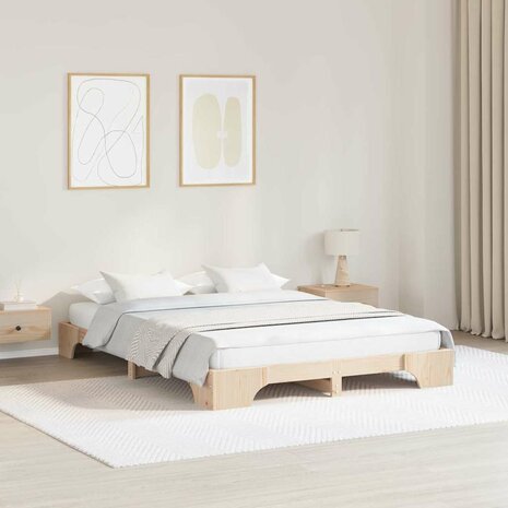 Bedframe 150x200 cm van Massief Grenenhout 1