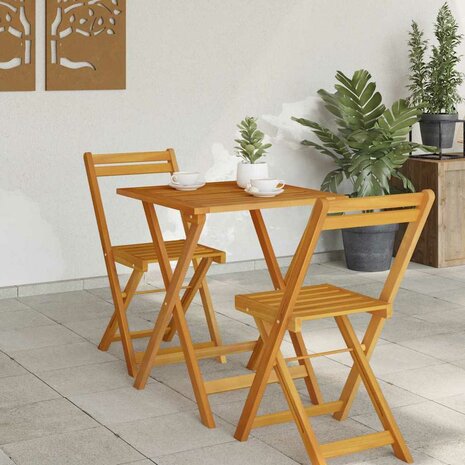 Opvouwbare Tuintafel Vierkant 60x60x72 cm Massief Acaciahout 2