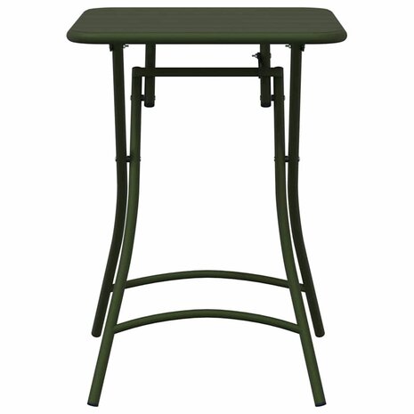 Tuintafel inklapbaar 55x55x73 cm staal donkergroen 3