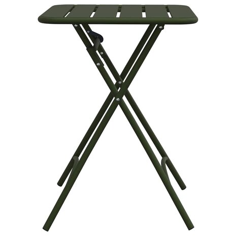 Tuintafel inklapbaar 55x55x73 cm staal donkergroen 4