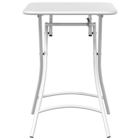 Tuintafel inklapbaar 55x55x73 cm staal wit 3
