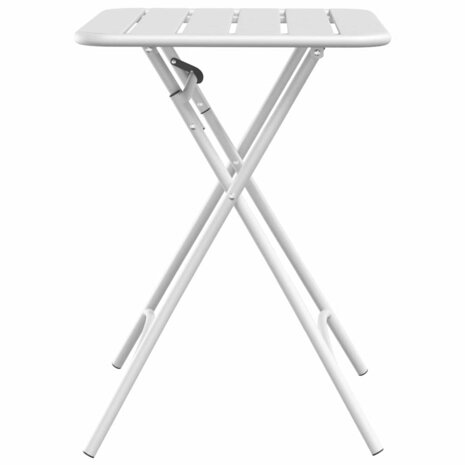 Tuintafel inklapbaar 55x55x73 cm staal wit 4