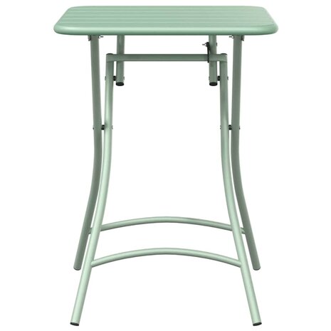 Tuintafel inklapbaar 55x55x73 cm staal lichtmint 3