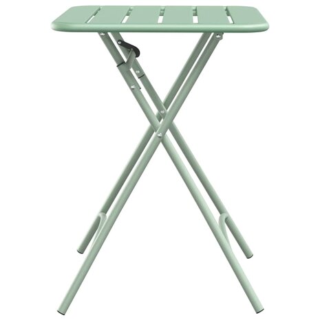 Tuintafel inklapbaar 55x55x73 cm staal lichtmint 4