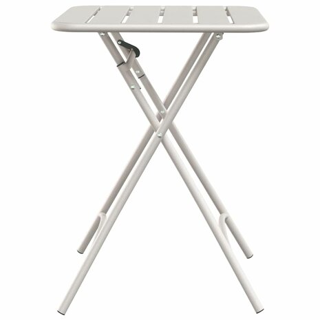 Tuintafel inklapbaar 55x55x73 cm staal beige 4