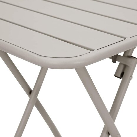 Tuintafel inklapbaar 55x55x73 cm staal beige 6