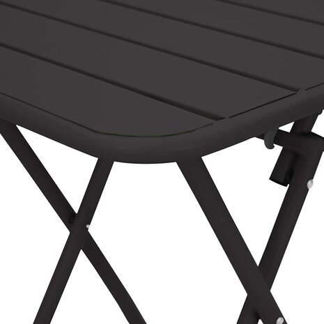 Tuintafel inklapbaar 55x55x73 cm staal antraciet 6