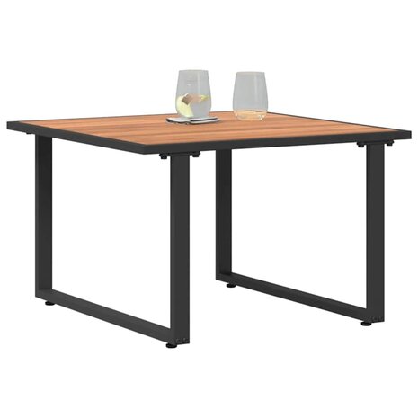 Tuintafel 55x55x35 cm DPC en staal bruin 2