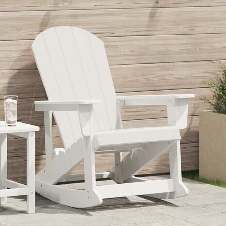 Adirondack Schommelstoel Wit 73,5x92x90 cm HDPE 1