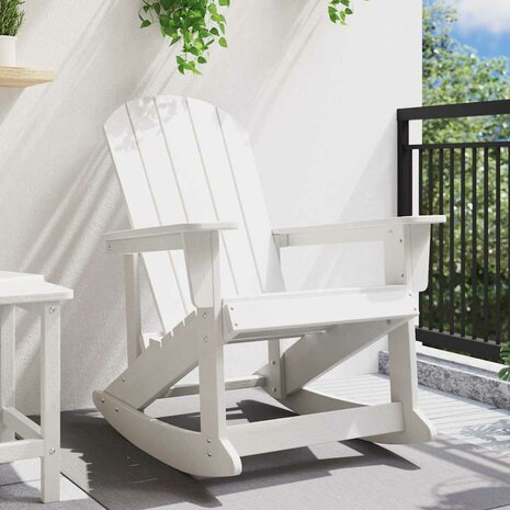 Adirondack Schommelstoel Wit 73,5x92x90 cm HDPE 2