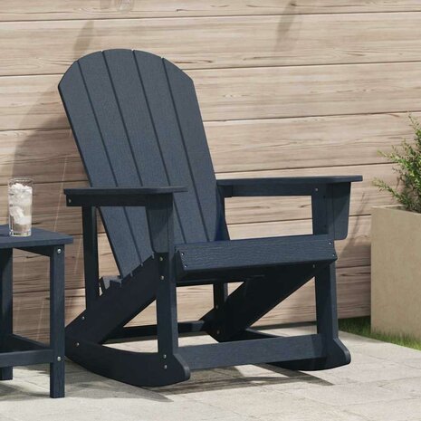 Adirondack Schommelstoel Marineblauw 73,5x92x90 cm van HDPE 1