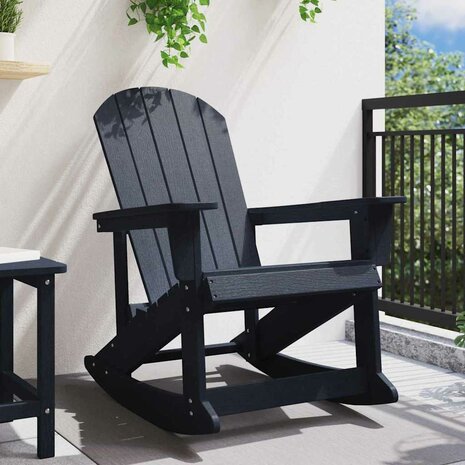 Adirondack Schommelstoel Marineblauw 73,5x92x90 cm van HDPE 2