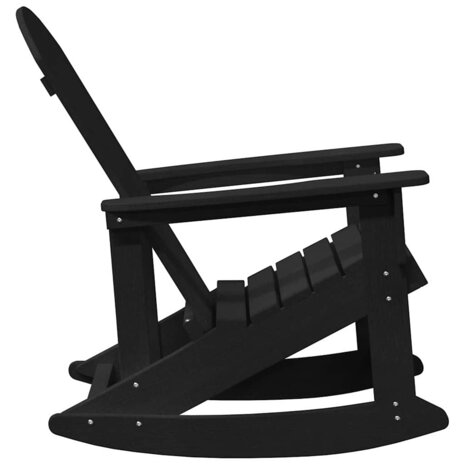 Adirondack Schommelstoel Zwart 73,5x92x90 cm HDPE 4
