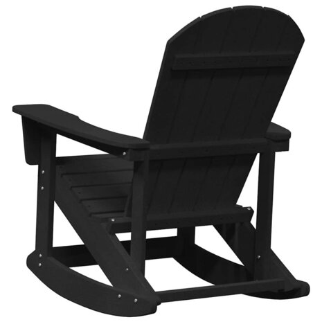 Adirondack Schommelstoel Zwart 73,5x92x90 cm HDPE 5