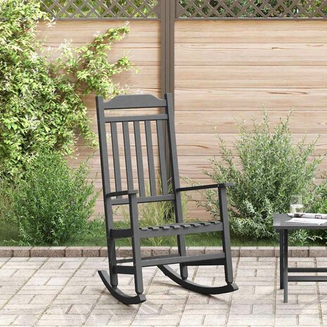 Schommelstoel 65x84x114 cm HDPE zwart 1