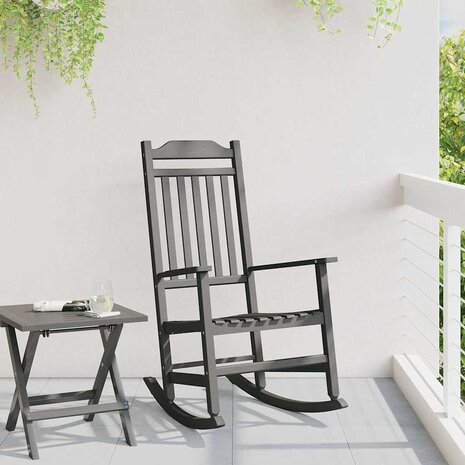 Schommelstoel 65x84x114 cm HDPE zwart 2