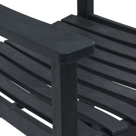 Schommelstoel 65x84x114 cm HDPE zwart 8