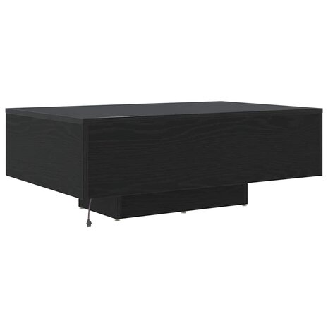 Salontafel met LED-verlichting 85x55x31 cm zwart eikenkleurig 7