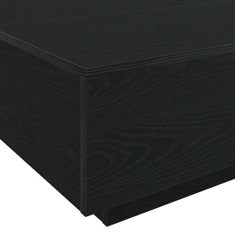 Salontafel met LED-verlichting 85x55x31 cm zwart eikenkleurig 8