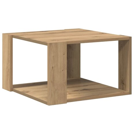 Salontafel Massief Eiken 51,5x51,5x30 cm 6
