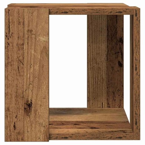 Salontafel Oud Hout Massief Gerecycled Hout 32 x 32 x 30 cm 4