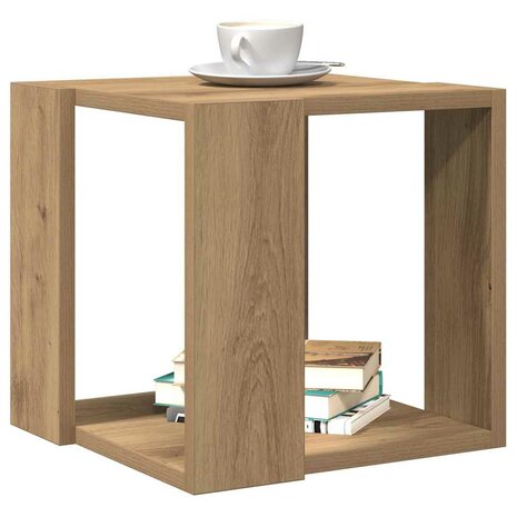 Salontafel Ambachtelijk eiken Massief eikenhout 32 x 32 x 30 cm 2
