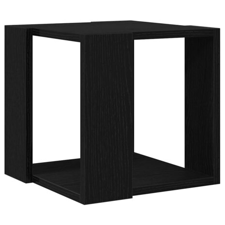 Salontafel Zwart eiken MDF 32 x 32 x 30 cm Eenvoudig Vierkant 6