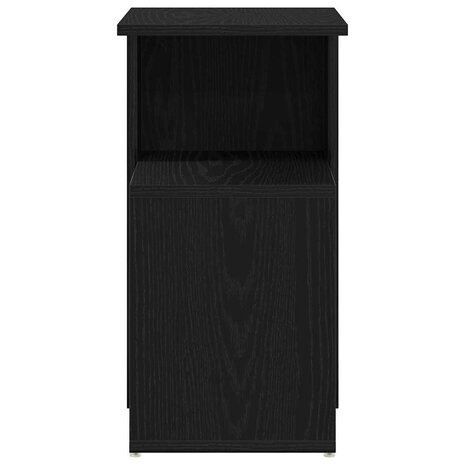 Bijzettafel 36x30x56 cm bewerkt hout zwart eikenkleurig 6