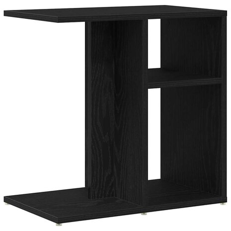 Bijzettafel Zwart Eiken 50x30x50 cm Samengesteld Hout 4