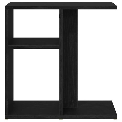 Bijzettafel Zwart Eiken 50x30x50 cm Samengesteld Hout 5